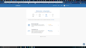 Coinbase Choose Bank Account or Credit Card