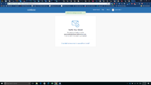 Coinbase Verify Email Page