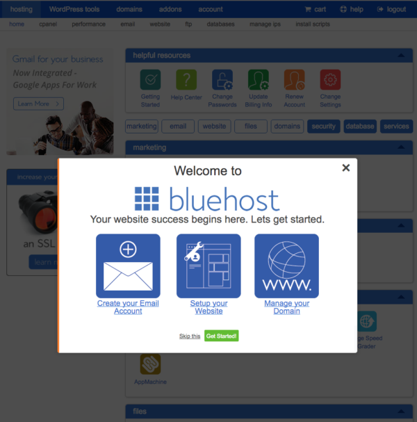 welcome to bluehost | get started bluehost