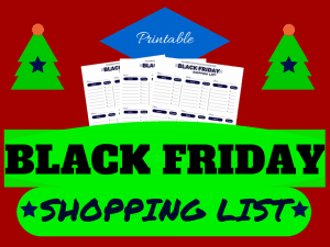 Free Black Friday Printable Shopping List - Celebrating Financial Freedom