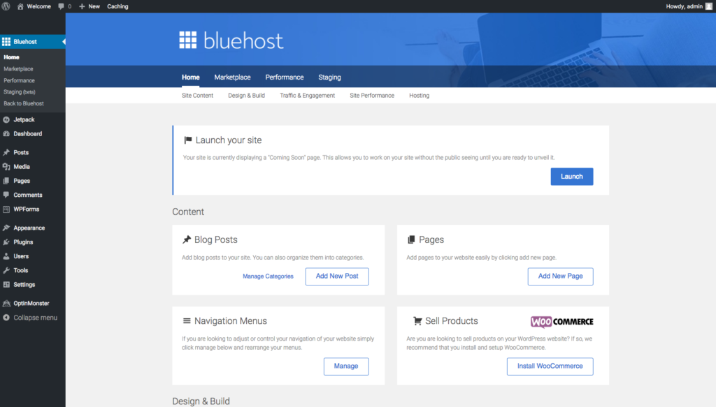 Bluehost Tools for your WordPress Blog