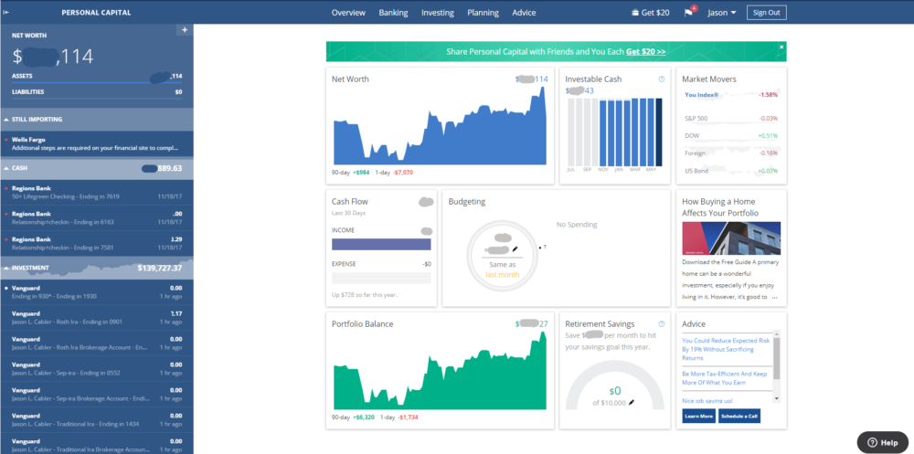 Personal Capital Dashboard