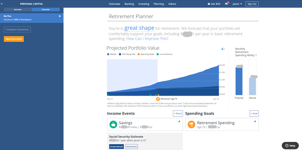 Personal Capital Retirement Planner